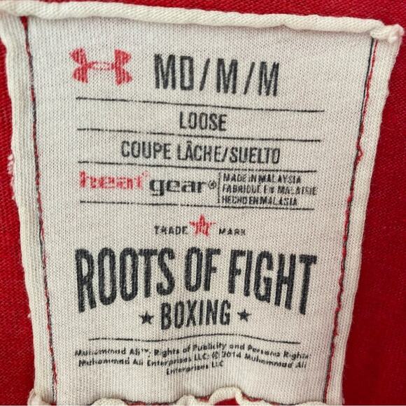 Under Armour Muhammad Ali Boxing Red T-shirt Roots of Fighting size medium - Picture 5 of 5